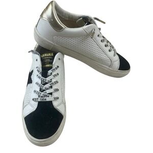 Vintage Havana Gadol Star Sneakers White Black Gold Low Top Lace Up Womens 7.5